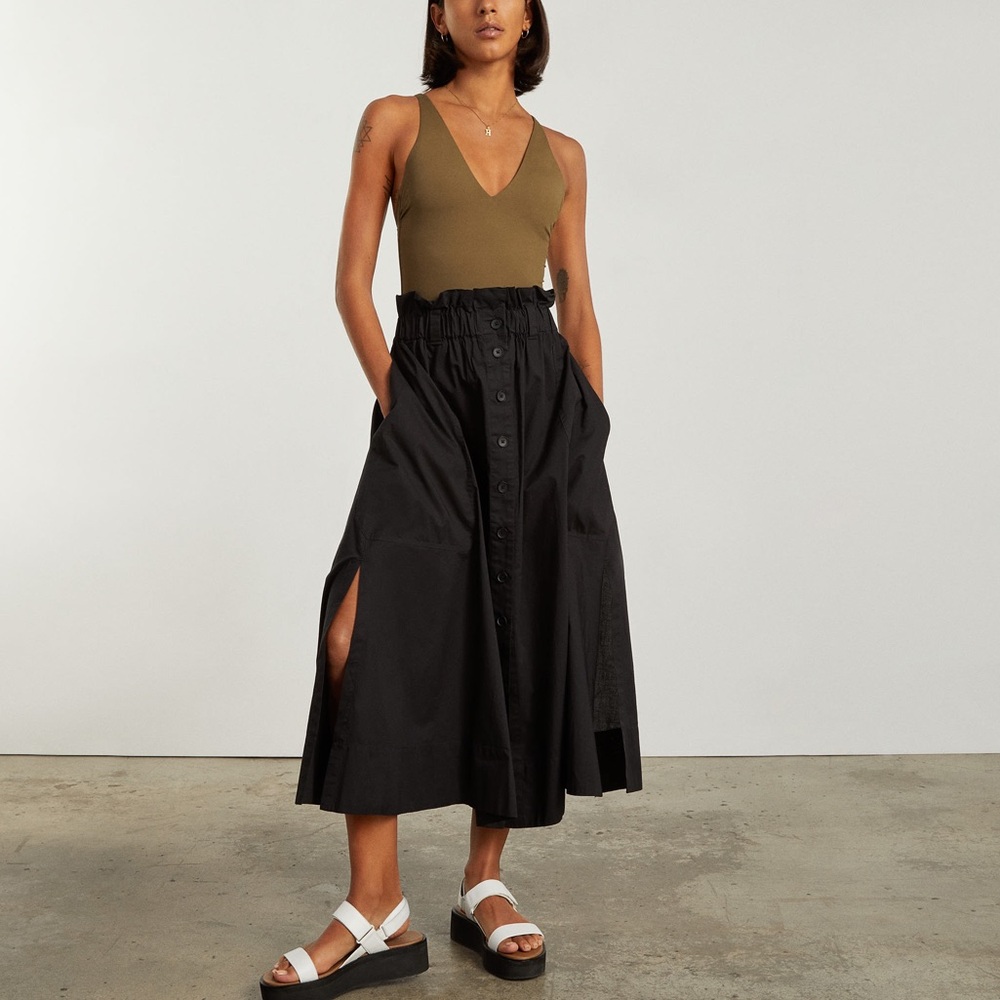 Everlane Black A-Line Skirt
